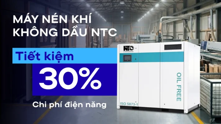 Máy nén khí: Vì sao biến tần giúp giảm lãng phí điện năng trong xưởng gỗ và tối ưu chi phí từ 30% trở lên? 3 Máy nén khí NTC giúp tiết kiệm chi phí điện năng cho nhà máy gỗ vận hành nhiều ca