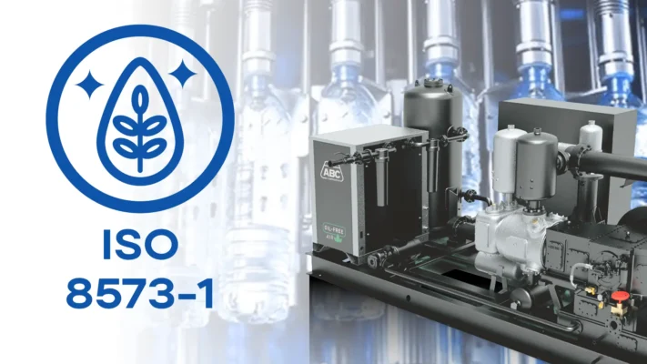 Chất lượng khí nén và nước uống đóng chai: Vì sao khí nén sạch theo ISO 8573-1 là yếu tố quyết định an toàn thực phẩm? 1 Tiêu chuẩn ISO 8573-1 giúp đánh giá chất lượng khí nén sạch từ máy nén khí không dầu trong dây chuyền sản xuất nước uống đóng chai, góp phần đảm bảo an toàn thực phẩm.
