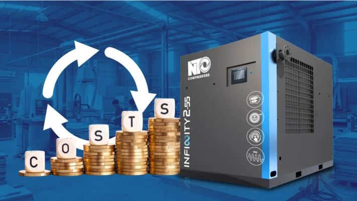 Máy nén khí được thiết kế phù hợp giúp doanh nghiệp tối ưu chi phí vận hành hệ thống máy nén khí, giảm điện năng tiêu thụ và nâng cao hiệu quả sản xuất tại nhà máy gỗ.