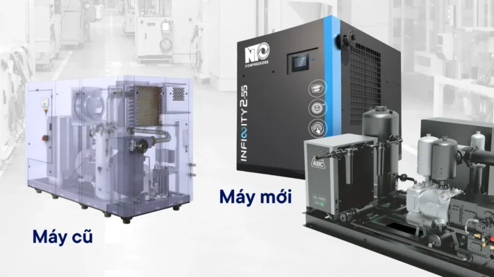 Máy nén khí giá rẻ: Tiết kiệm hay rủi ro chi phí đắt đỏ? 2 So sánh máy nén khí cũ và máy nén khí mới để lựa chọn phương án tối ưu chi phí đầu tư và vận hành